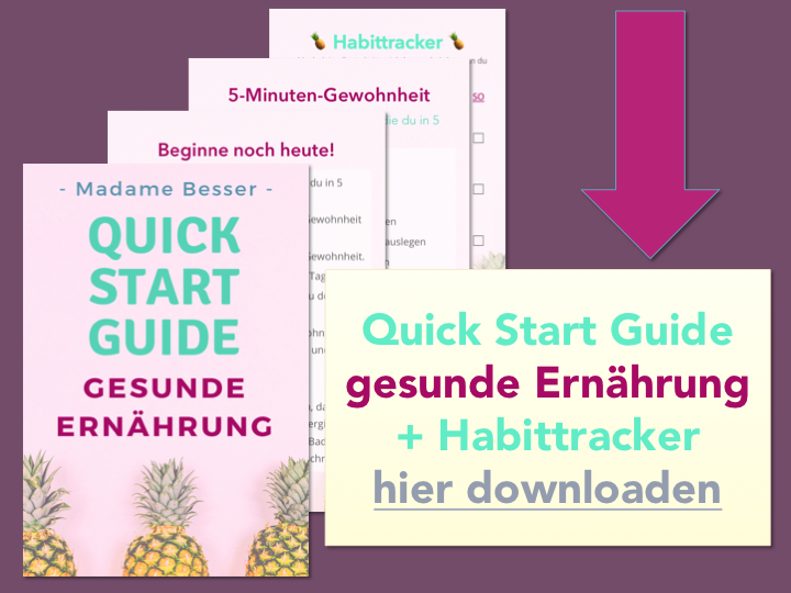 kostenloser Quick Start Guide gesunde Ernährung hier herunterladen